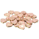 26-28Pcs Alloy Drop Pendant Heart Charm DIY Necklace Bracelet Ear