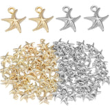 50Pcs/Lot CCB Starfish Shape Pendants Charms for DIY Jewelry Making