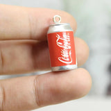 10Pcs/Lot Resin 3D Drink Bottle Pendant DIY Jewelry Making