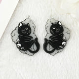 6pcs Glow In Dark Cat Charms for DIY Jewelry Making