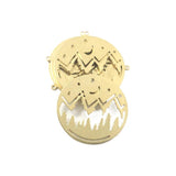Brass Cut Single Pendant Hollow Circle Necklace DIY Accessories 10 Pieces