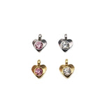 10pcs 8MM Heart Stones Girl Charms DIY Anklets Earrings Bracelets