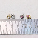 10pcs 8MM Heart Stones Girl Charms DIY Anklets Earrings Bracelets