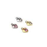 10pcs 8MM Heart Stones Girl Charms DIY Anklets Earrings Bracelets