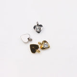 10pcs 8MM Heart Stones Girl Charms DIY Anklets Earrings Bracelets