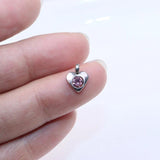 10pcs 8MM Heart Stones Girl Charms DIY Anklets Earrings Bracelets