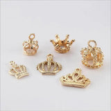 20pcs Crown Floating Charms for Bracelets & Pendants Z620