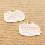 10pcs Computer Cat Charm Enamel Necklace Pendant Diy Supplies