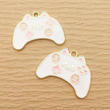 10pcs Computer Cat Charm Enamel Necklace Pendant Diy Supplies