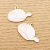 10pcs Computer Cat Charm Enamel Necklace Pendant Diy Supplies
