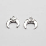 20Pcs Tibetan Silver Moon Charms Pendant DIY Necklace Earring Jewelry Making
