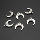 20Pcs Tibetan Silver Moon Charms Pendant DIY Necklace Earring Jewelry Making