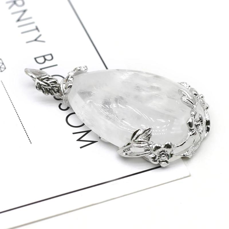 Agates Charm Rose Quartz Pendant for DIY Necklace