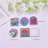 10pcs Sun Flower Rose Acrylic Charms for Jewelry Making Craft DIY