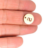 5pcs 12mm Stainless Steel Alphabet Necklace Pendant Charms DIY Jewelry Making