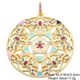 18K Gold Plated CZ Love Heart Star Charms for DIY Pendant Jewelry Making