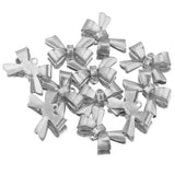 20pcs Stainless Steel 3D Bowknot Earring Charms Dangles Pendants