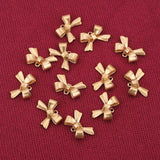 20pcs Stainless Steel 3D Bowknot Earring Charms Dangles Pendants