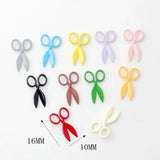 Enamel Painted Mini Scissor Charms for DIY Jewelry Making 10pcs