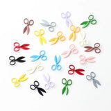 Enamel Painted Mini Scissor Charms for DIY Jewelry Making 10pcs