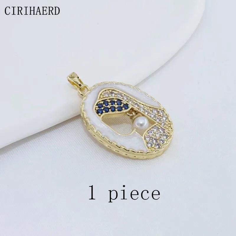 Women's Zircon Pendant Necklace Set - 14K Gold-Plated