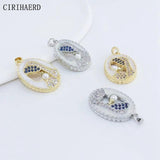 Women's Zircon Pendant Necklace Set - 14K Gold-Plated
