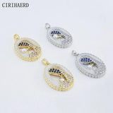 Women's Zircon Pendant Necklace Set - 14K Gold-Plated