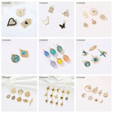 Women's Zircon Pendant Necklace Set - 14K Gold-Plated
