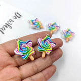 10pcs Dollhouse Star Lollipop Charms for Jewelry Making
