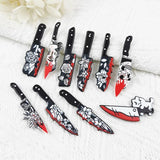 Halloween Bloody Flowers Acrylic Charms for Jewelry Making