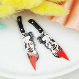 Halloween Bloody Flowers Acrylic Charms for Jewelry Making
