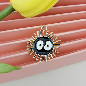 10pcs Cartoon Charms Dangle Golden Earring Pendants DIY Jewelry Accessory