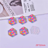 10pcs/pack Cube Magico 29*32mm Arcylic Charms for DIY Earring Bracelet