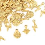50pcs Stainless Steel Charms for Jewelry Making Lightning Bracelet