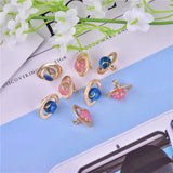 10pcs 3D Grass Universe Moon Earth Metal Charms DIY Jewelry Making