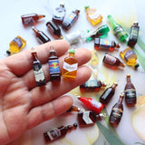 10pcs Mini Wine Bottle Charms Resin DIY Jewelry Making