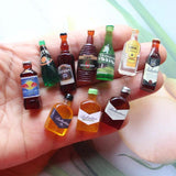 10pcs Mini Wine Bottle Charms Resin DIY Jewelry Making