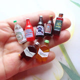 10pcs Mini Wine Bottle Charms Resin DIY Jewelry Making