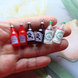 10pcs Mini Wine Bottle Charms Resin DIY Jewelry Making