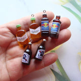 10pcs Mini Wine Bottle Charms Resin DIY Jewelry Making
