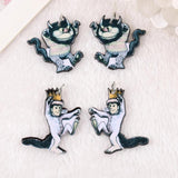8PCS Cartoon Charms Acrylic Jewelry Findings Earring Necklace DIY