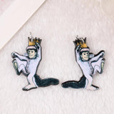8PCS Cartoon Charms Acrylic Jewelry Findings Earring Necklace DIY