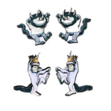 8PCS Cartoon Charms Acrylic Jewelry Findings Earring Necklace DIY