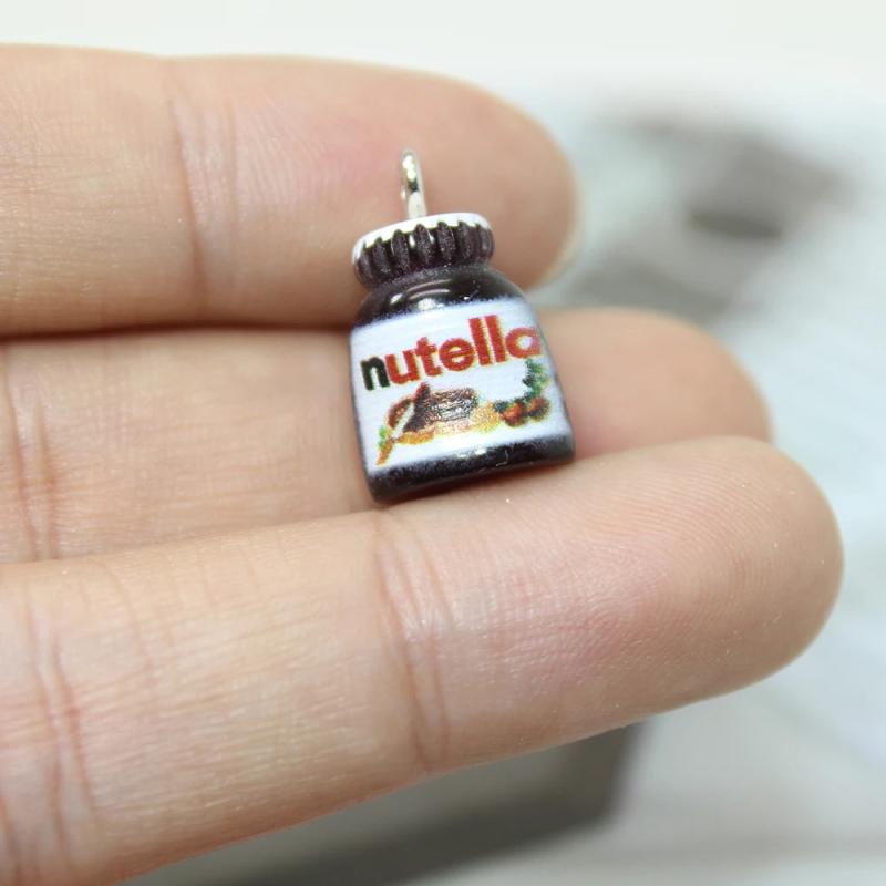 6Pcs Resin 3D Bread Jam Bottle Charm Pendant DIY Jewelry Finding Accessory