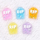 20pcs Resin Rip Charms Flatback Glitter Accessories for Diy Making