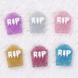 20pcs Resin Rip Charms Flatback Glitter Accessories for Diy Making