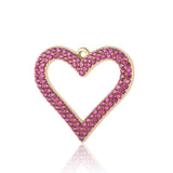 5Pcs/Lot Rhinestone Flower Heart Lock Key Charms for Jewelry Making