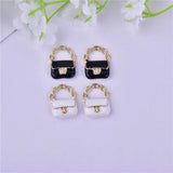 10pcs 15*19mm 3D Bag Enamel Metal Charms DIY Jewelry Making Bulk