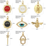 Sun Evil Eye Charm for Jewelry Making Supplies Bee Dijes Diy