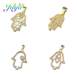 Hamsa Hand Of Fatima Pendants DIY Charms Bracelet Necklace Making